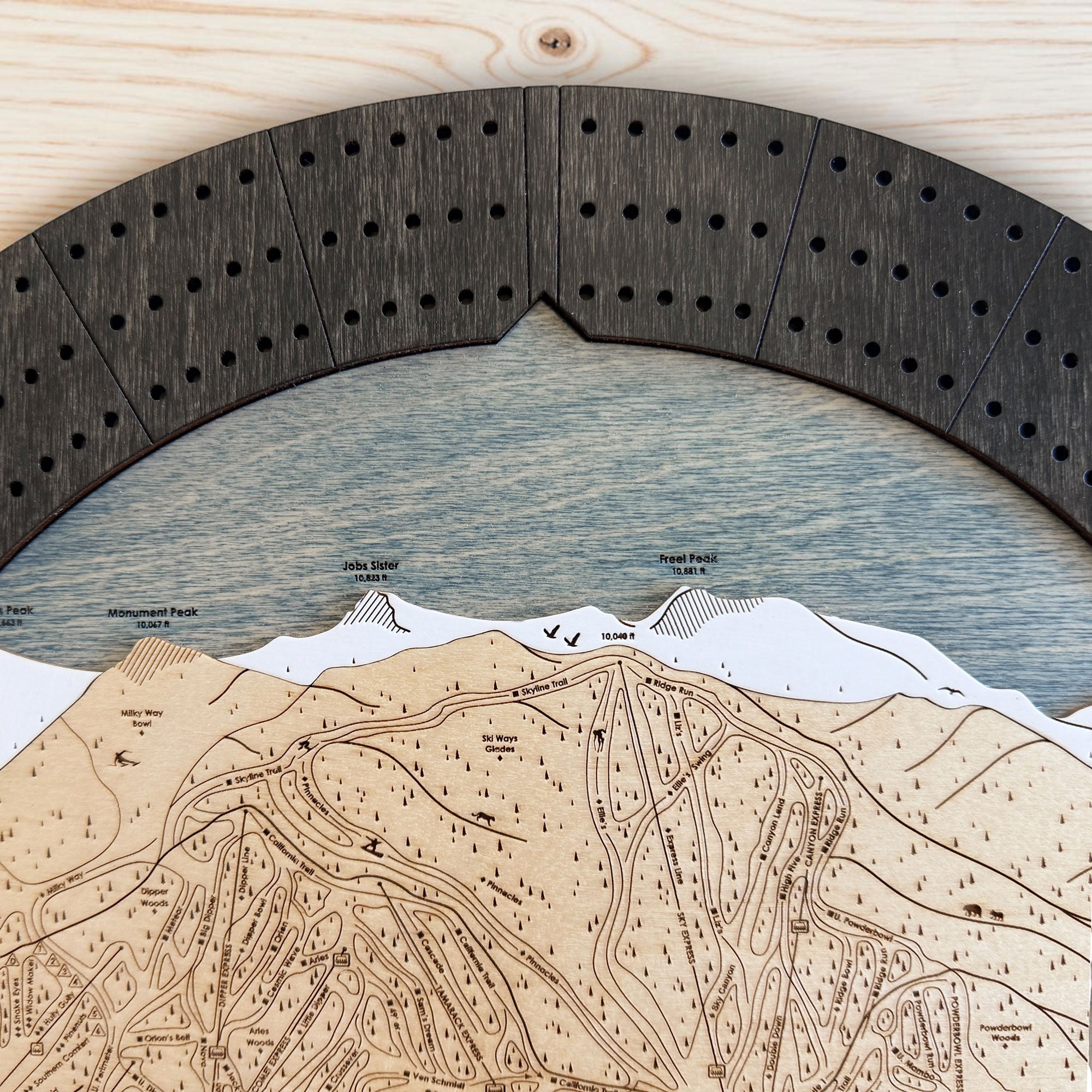 Ski Map Cribbage Board