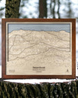 Steamboat Ski Trail Map, 3D Wood Mountain Art