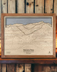 Stevens Pass 3D Wood Map, Ski Cabin Decor Wall Art