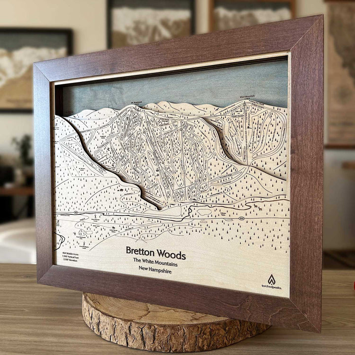 Smugglers' Notch, VT Ski Trail Map Art | 3D Wood Ski Resort Art
