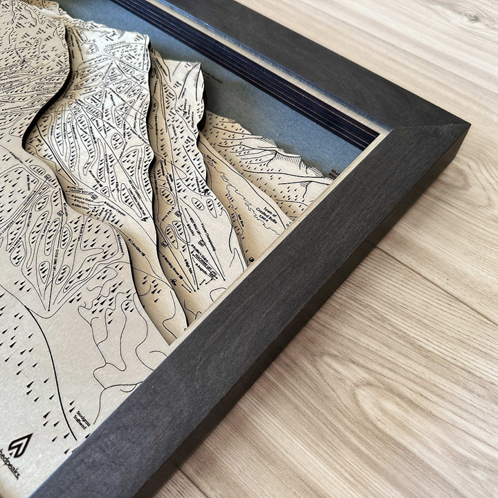 Torched Peaks Handcrafted Ski Maps