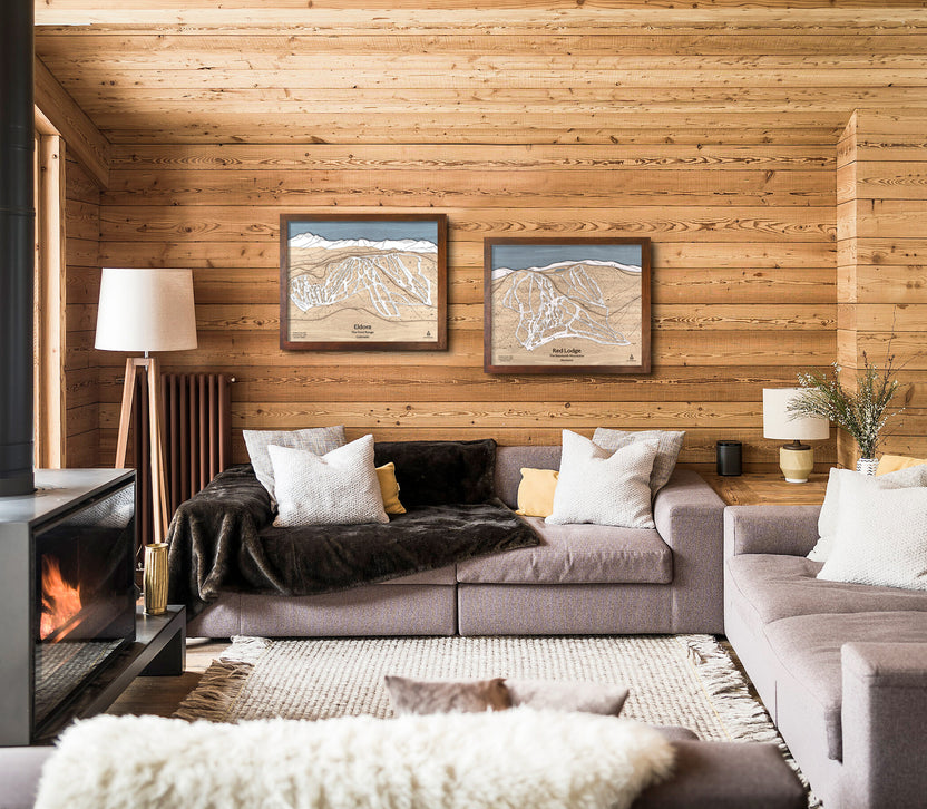 3D Wood Ski Maps | Handcrafted Ski Wall Art & Ski Decor