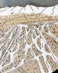 Torched Peaks Laser Engraved Ski Trail Maps