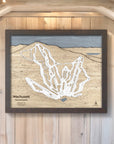 Wachusett Mountain Ski Resort Art, Ski Cabin Decor, Framed Wall Art