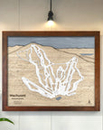 Wachusett Mountain Ski Slope Map, Massachusetts, Gifts for Skiers, Snowboarders