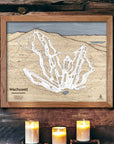 Wachusett Ski Area Map, Layered Ski Slope Map by Torched Peaks