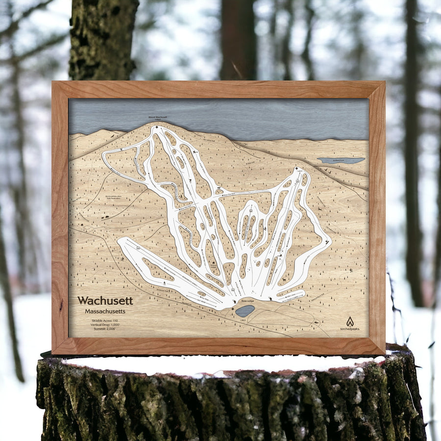 Wachusett Mountain Poster, Gift for Skiers, Housewarming Gift