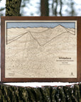 Whiteface NY Ski Trail Map, Framed Skiing Art, Ski Decor