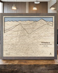 Whiteface Mountain Ski Resort Trail Map, Framed Skiing Wall Art