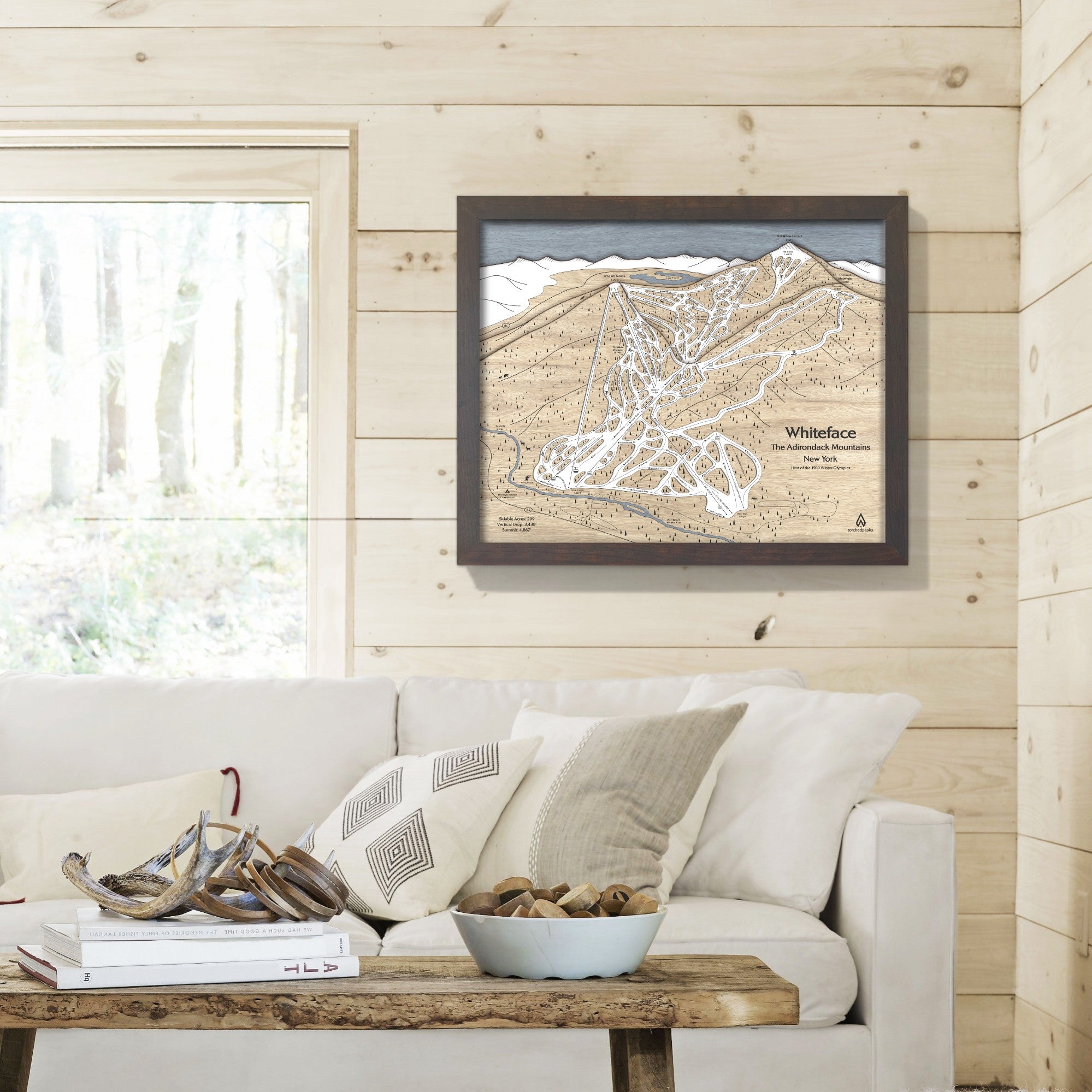 Whiteface New York, 1980 Winter Olympics, Ski House Decor, Skiing Art