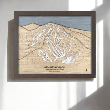 Wooden Ski Area Maps 