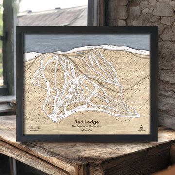 Wooden Ski Trail Maps 