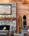 Ski Cabin Decor, Ski Trail Map Wall Art