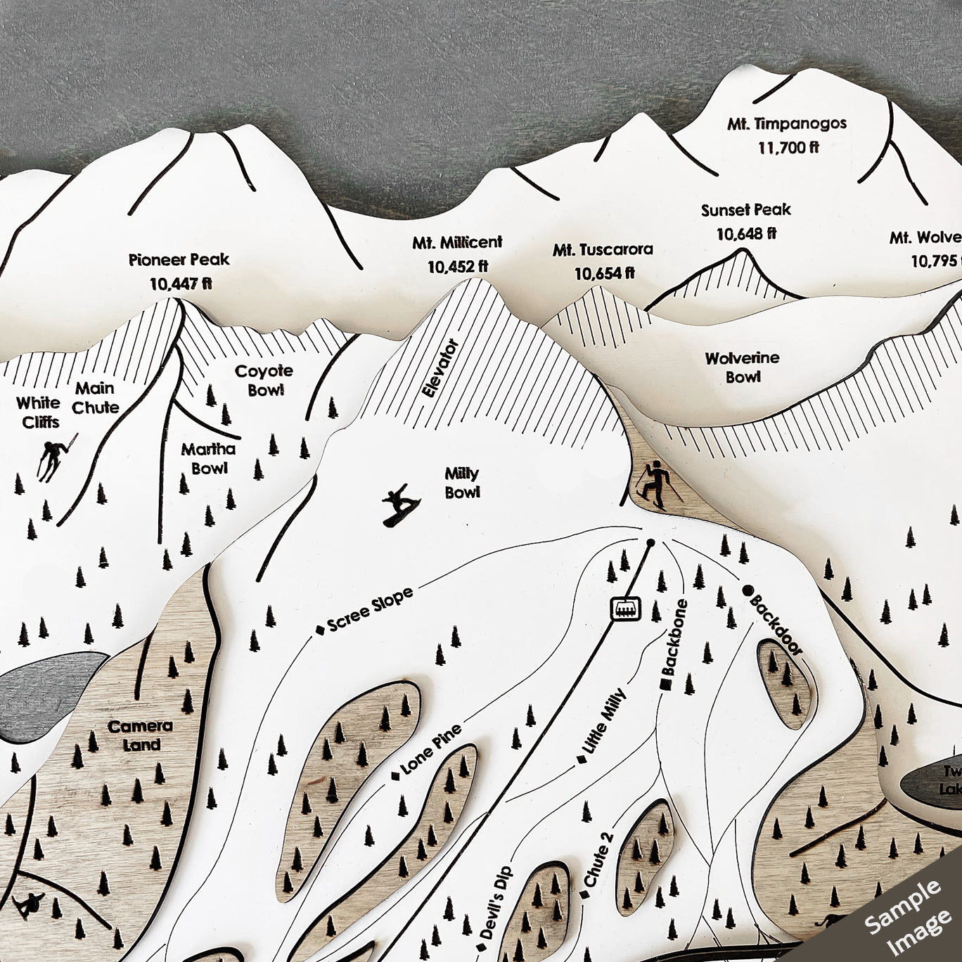 Ski Trail Map Gift Card | The Perfect Gift for Skiers and Snowboarders